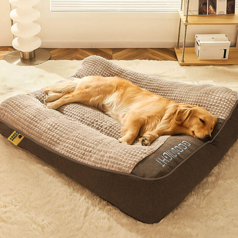 Thick Scratch-Resistant Spine Protection Dog Bed