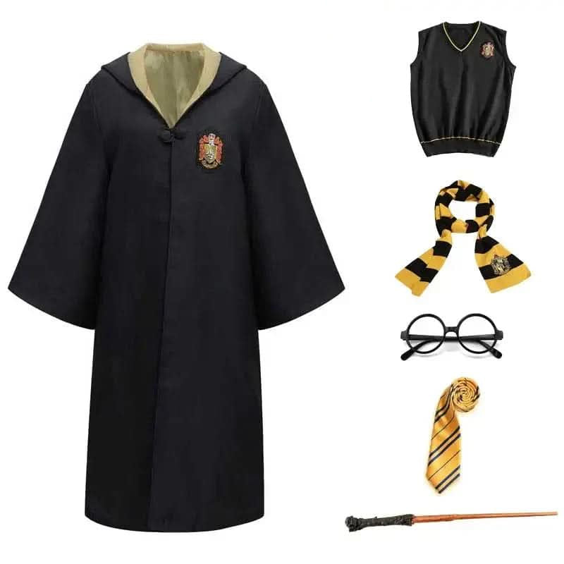 Hogwarts Wizarding Student Costume with Robe, Wand & Accessories for Children & Adults