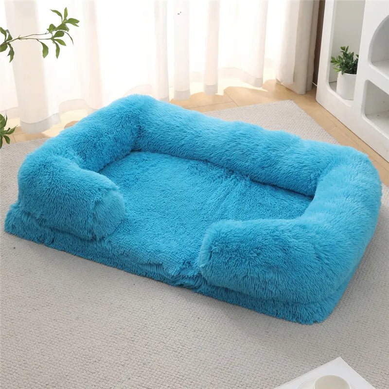 Memory Foam Dog Bed with Plush Side Supports