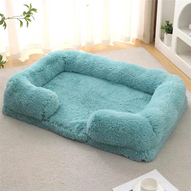 Memory Foam Dog Bed with Plush Side Supports