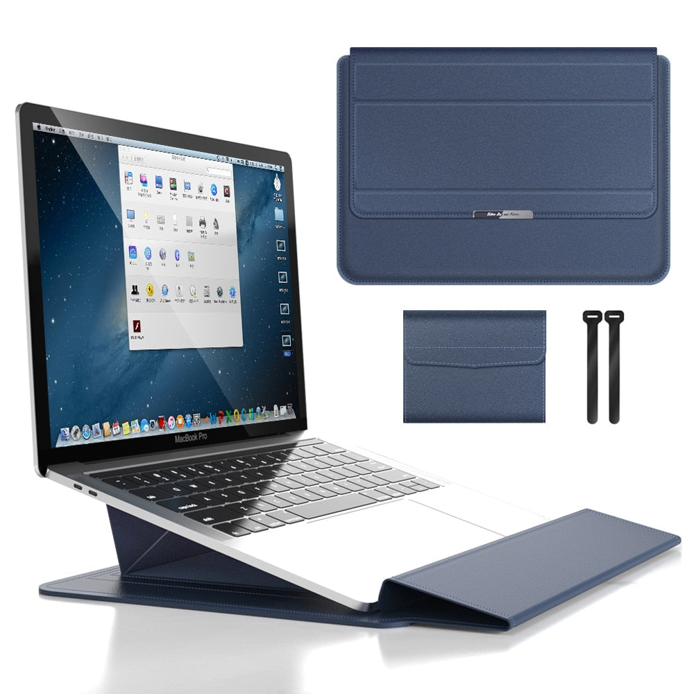Adjustable Laptop Stand & Sleeve – Enhanced Ergonomic Comfort for Work