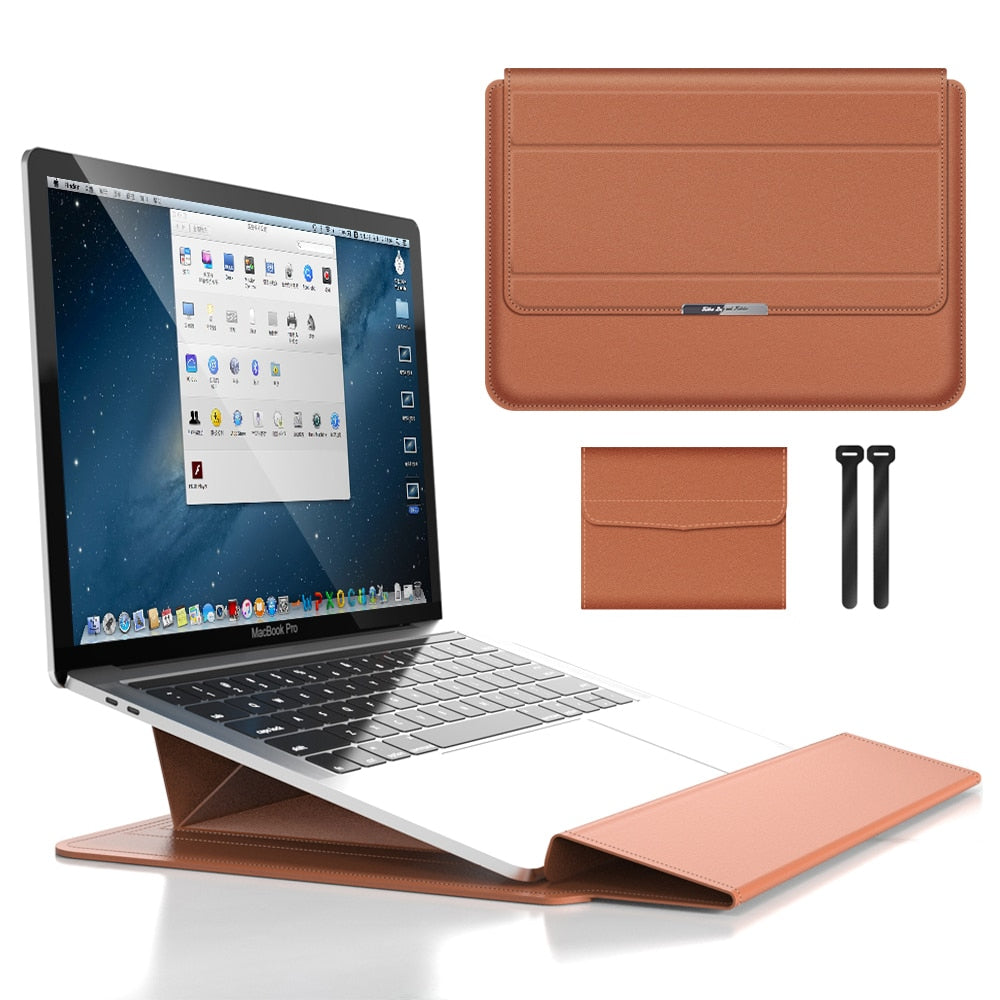 Adjustable Laptop Stand & Sleeve – Enhanced Ergonomic Comfort for Work