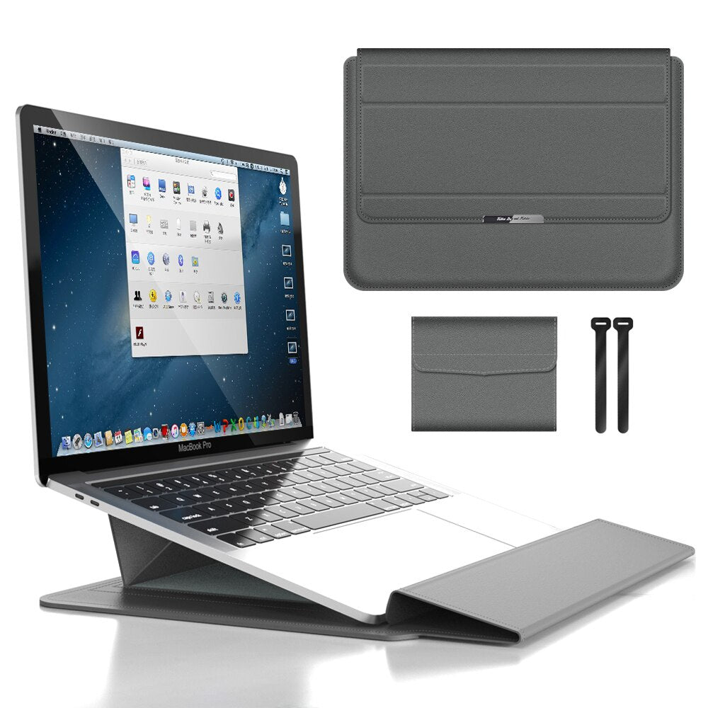 Adjustable Laptop Stand & Sleeve – Enhanced Ergonomic Comfort for Work
