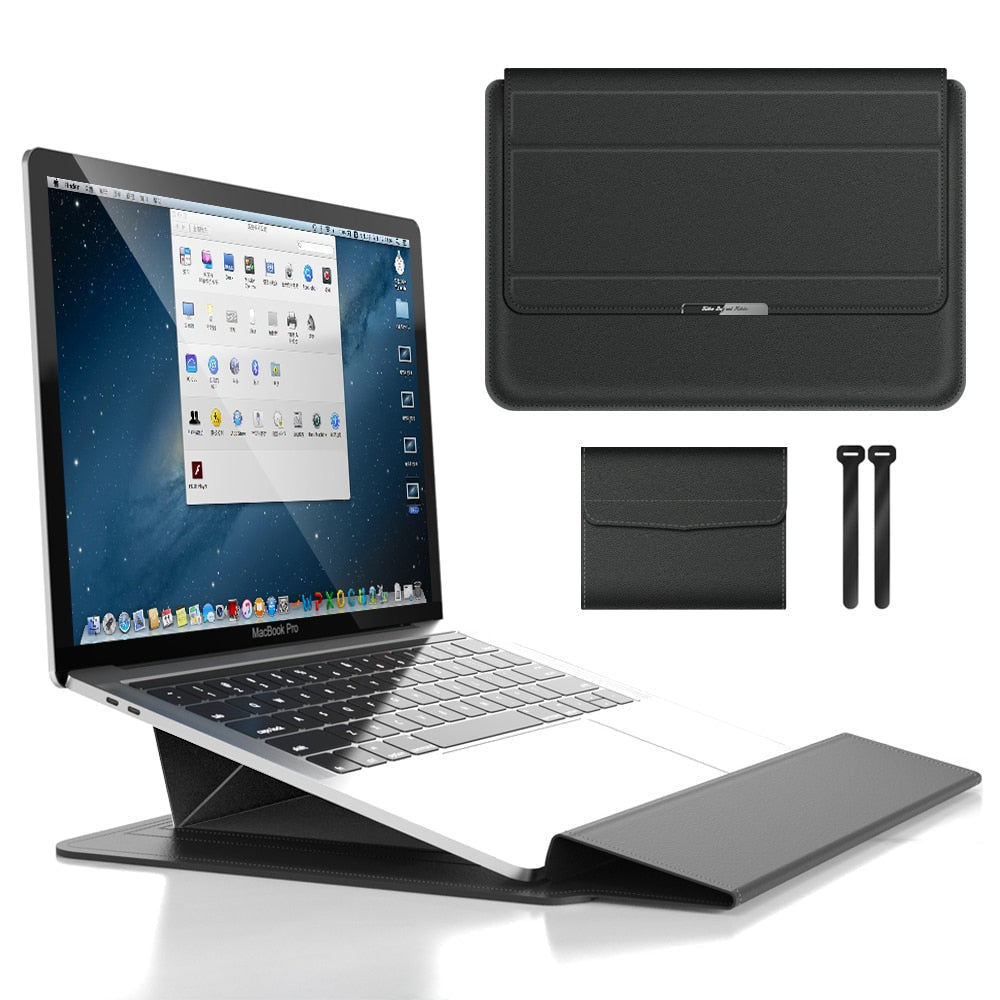 Adjustable Laptop Stand & Sleeve – Enhanced Ergonomic Comfort for Work