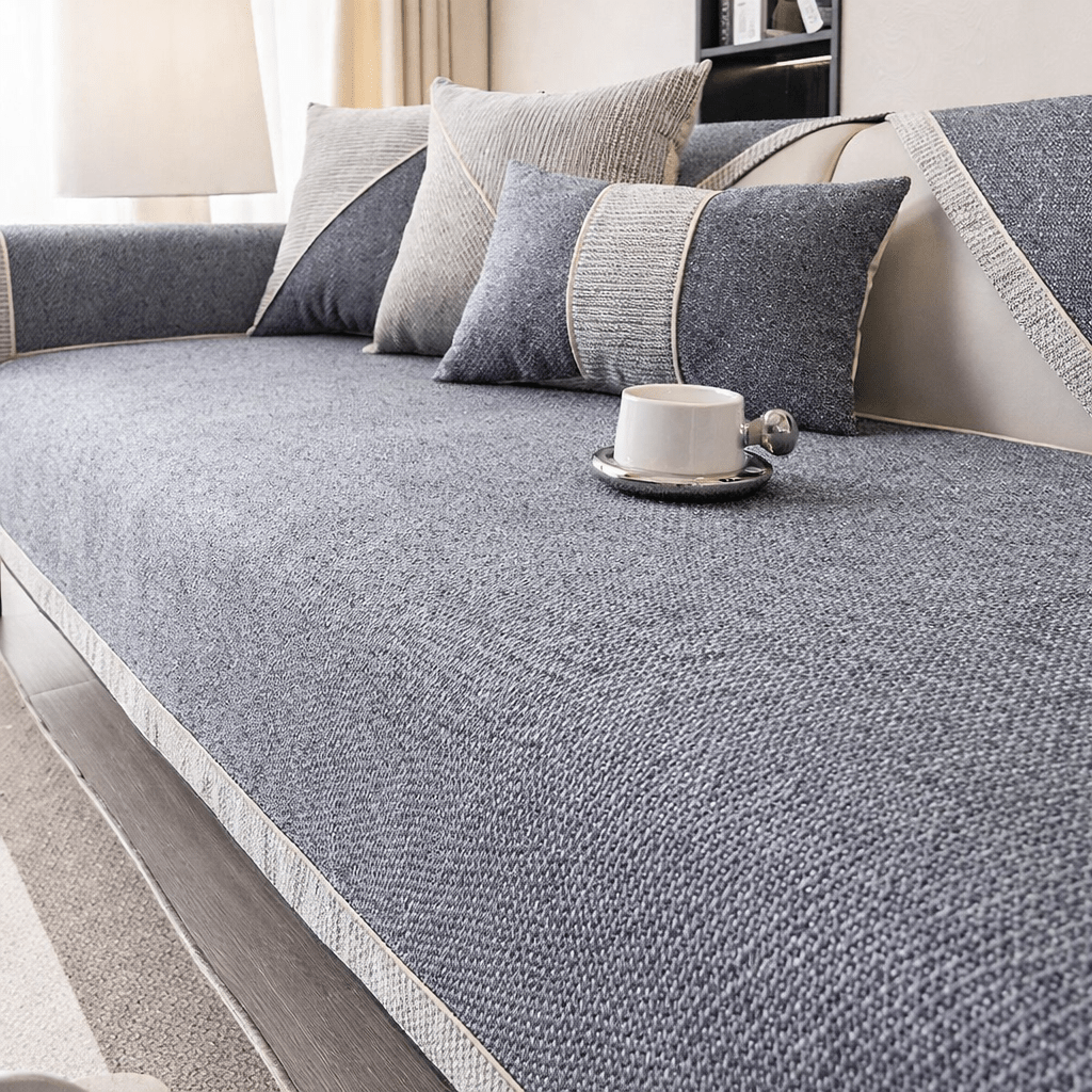 Cotton Linen Sofa Throw for Furniture Protection and Everyday Comfort