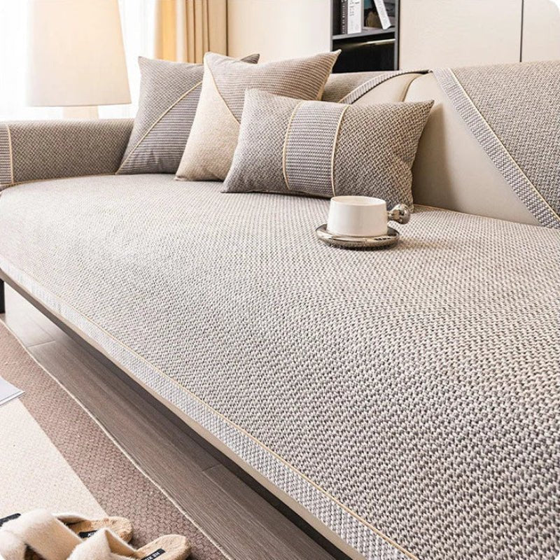 Cotton Linen Sofa Throw for Furniture Protection and Everyday Comfort