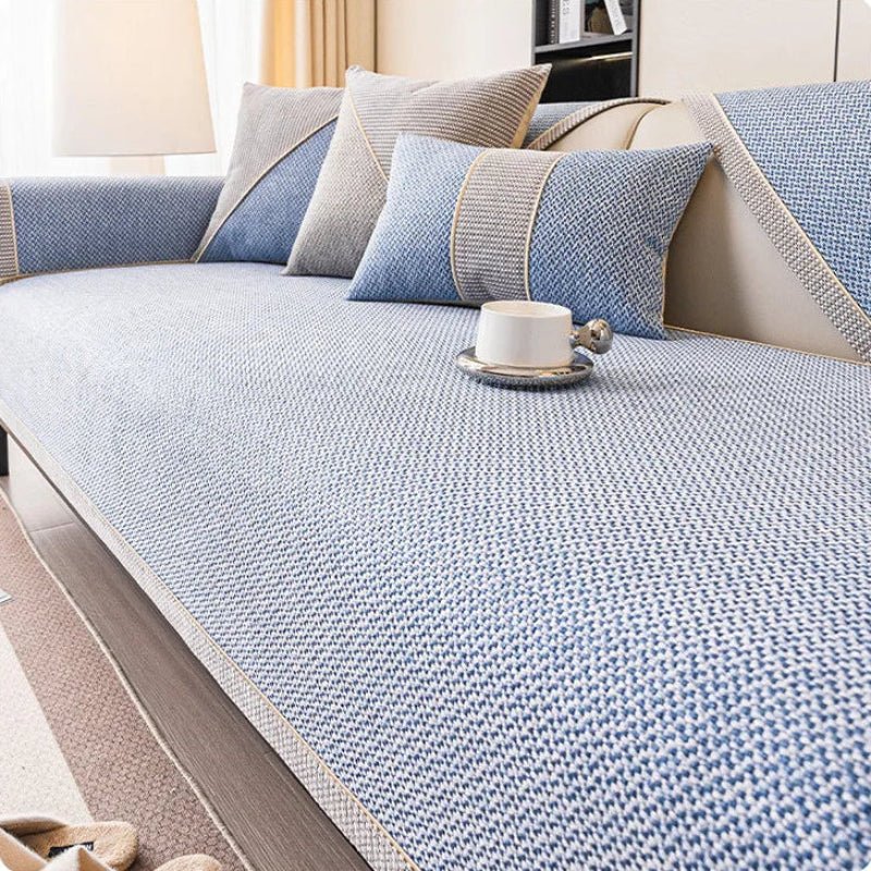 Cotton Linen Sofa Throw for Furniture Protection and Everyday Comfort