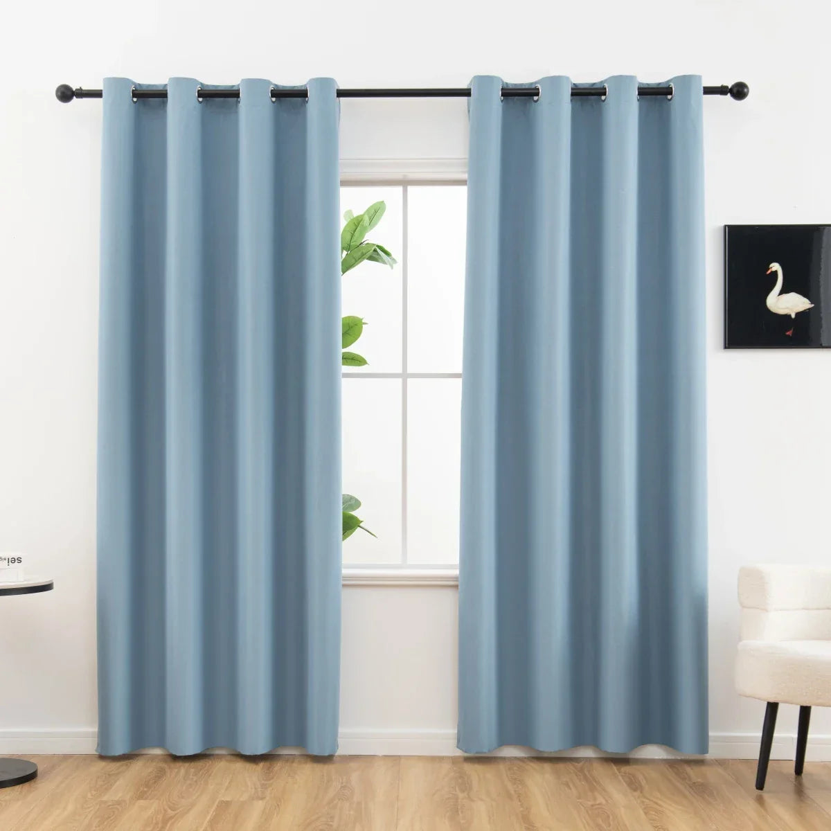 Modern 100% Blackout Curtains with Coated Lining for Bedroom & Living Room