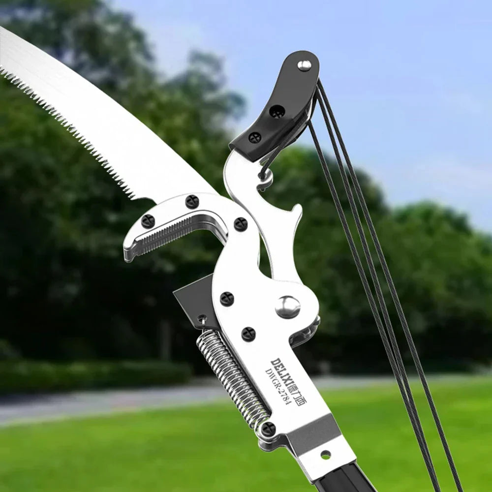 Telescopic Pole Pruner | Rope-Pull Tree Pruner with SK5 Steel Blade | Ideal for Fruit Trees & High Branches