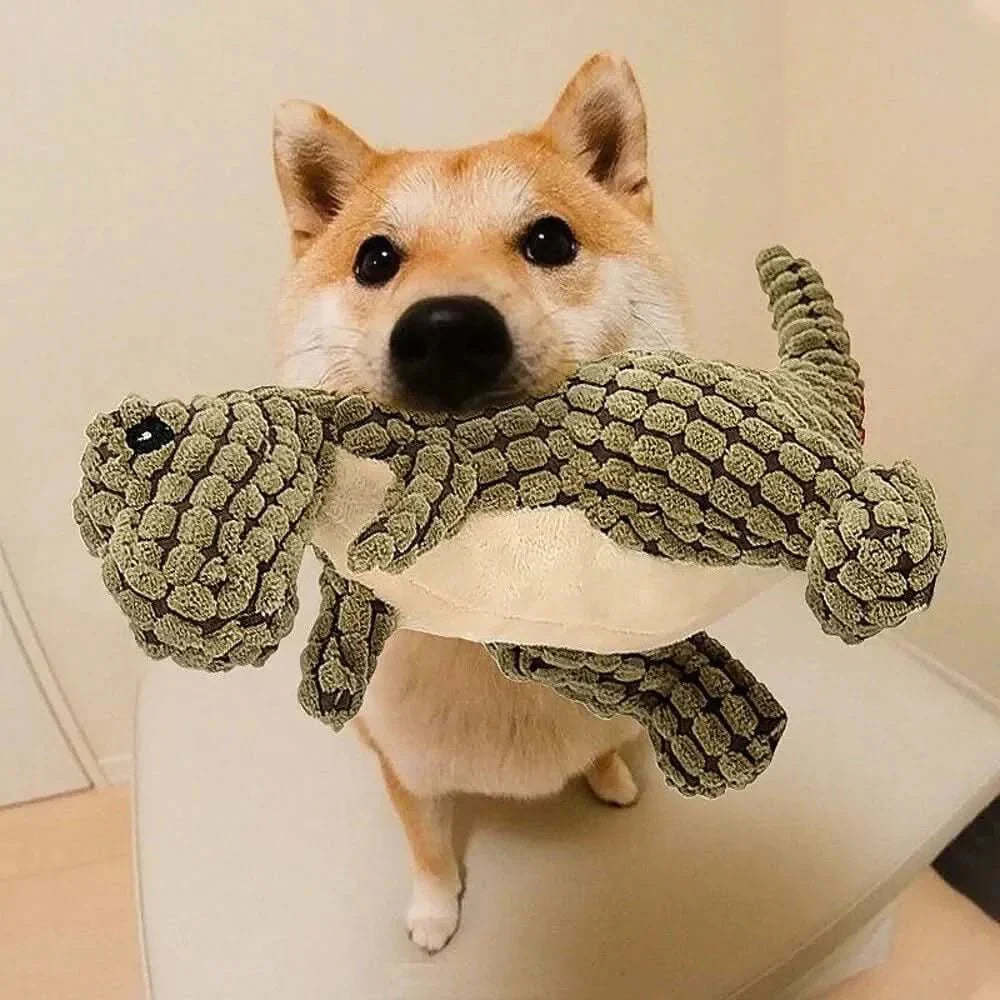 Indestructible Dinosaur-Shaped Dog Toy