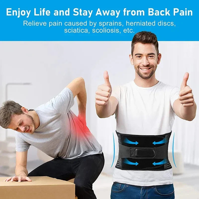 360° Lumbar Support Back Belt | Memory Aluminum & Steel Springs | Breathable & Discreet Under Clothing