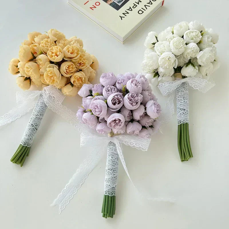 Silk Peony Bouquet - Love Story