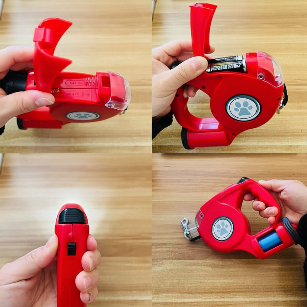 LED Dog Leash with Built-in Flashlight for Safe Walks