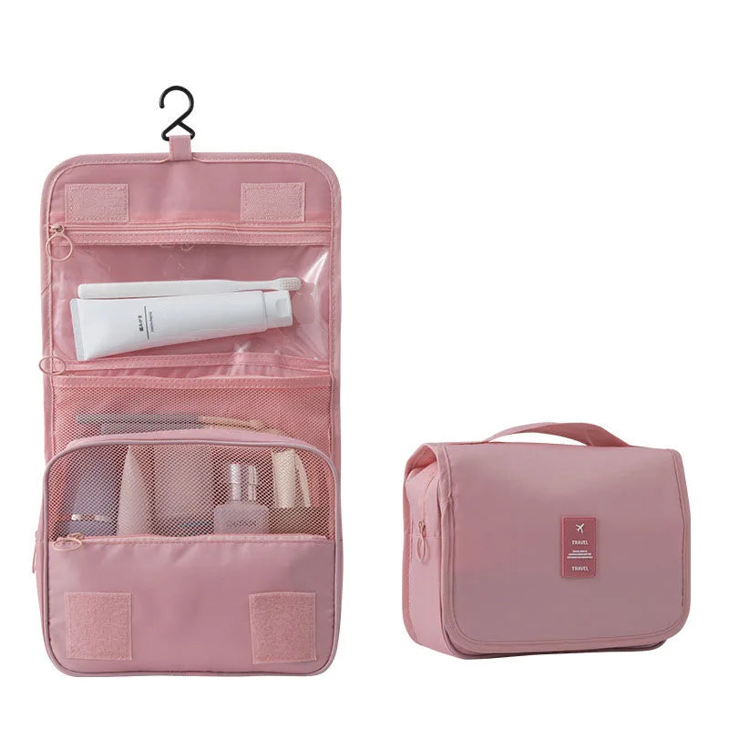 Compact Travel Toiletry Bag | 6 Compartments & Moisture Pocket | Versatile & Water-Resistant Polyester