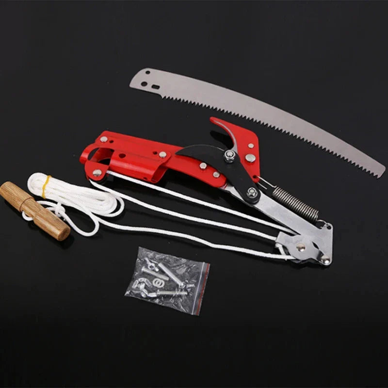 Telescopic Pole Pruner | Rope-Pull Tree Pruner with SK5 Steel Blade | Ideal for Fruit Trees & High Branches