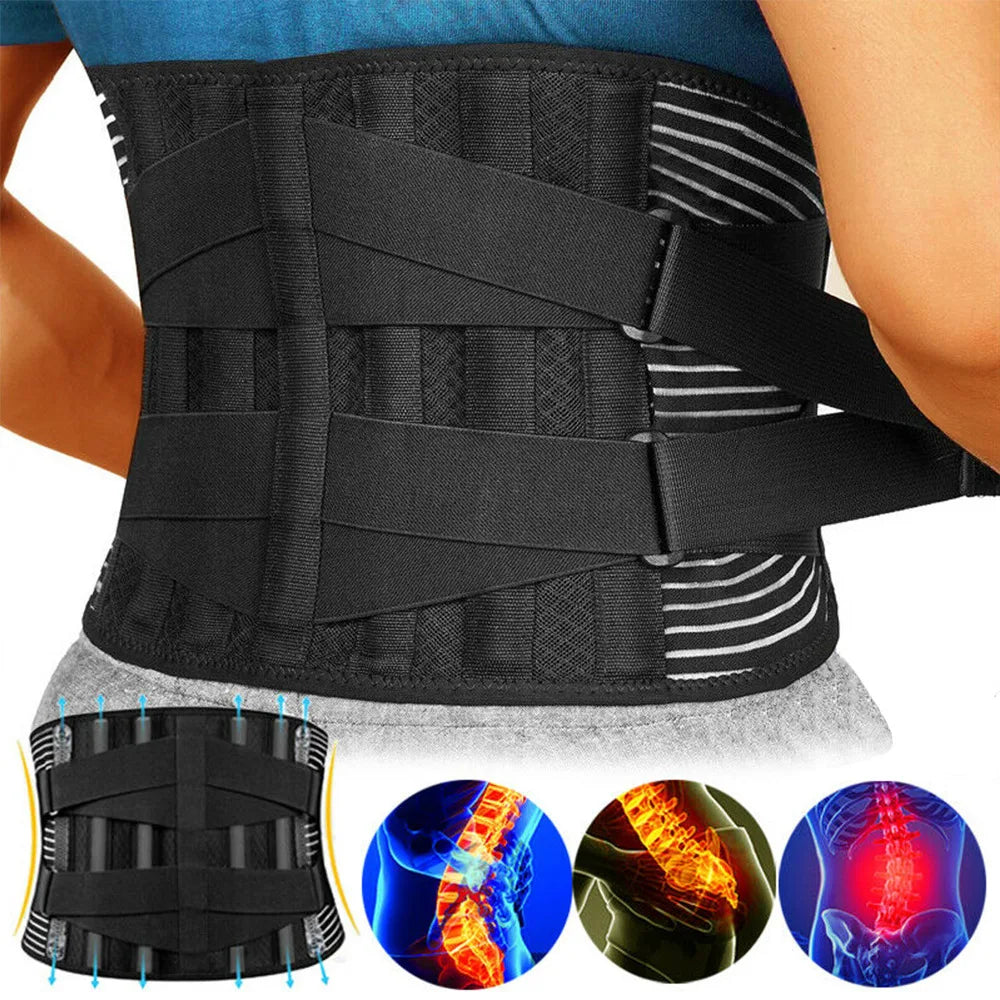 360° Lumbar Support Back Belt | Memory Aluminum & Steel Springs | Breathable & Discreet Under Clothing