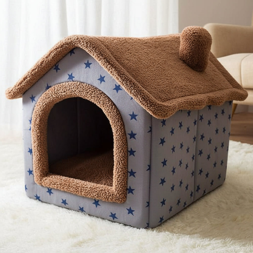 Cozy Pet House for Small Dogs and Cats – Fluffy and Comfortable Design