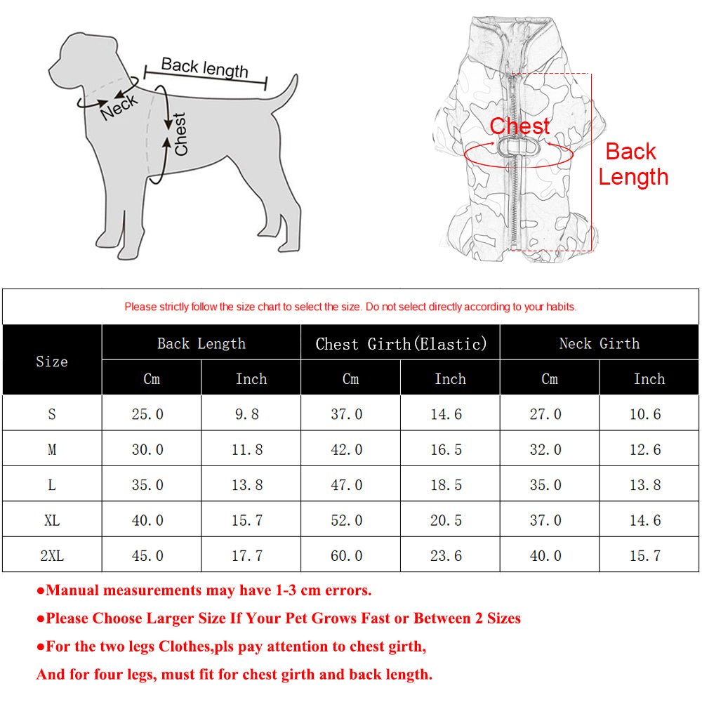 Warm & Waterproof Winter Jacket for Dogs with Reflective Stripes