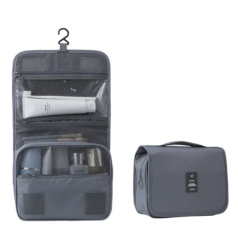 Compact Travel Toiletry Bag | 6 Compartments & Moisture Pocket | Versatile & Water-Resistant Polyester