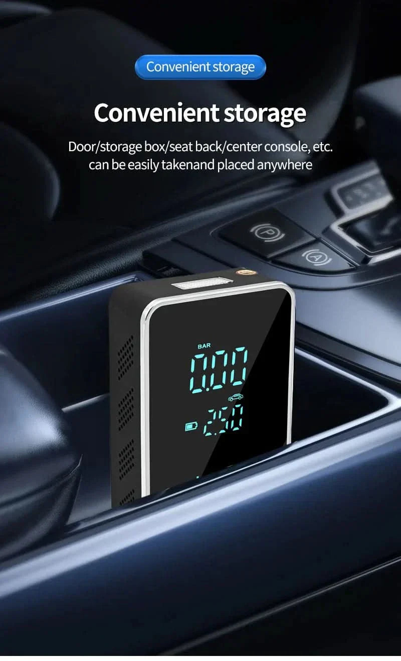 Portable Wireless Air Pump with Touchscreen – 150psi Air Pump for Cars and Bicycles