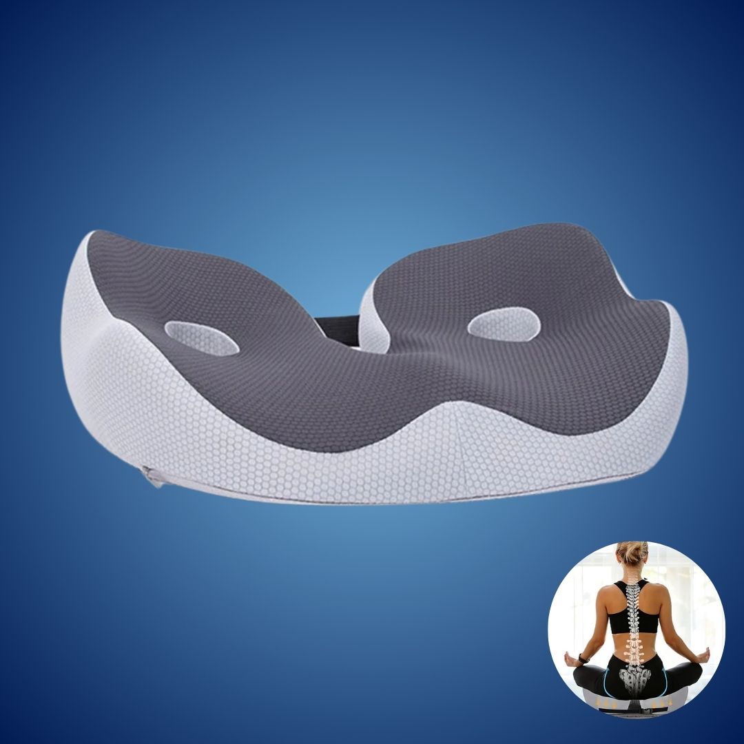 Adjustable Memory Foam Seat Cushion for Coccyx Relief | Tailbone Pain Support and Posture Aid for Office Chairs