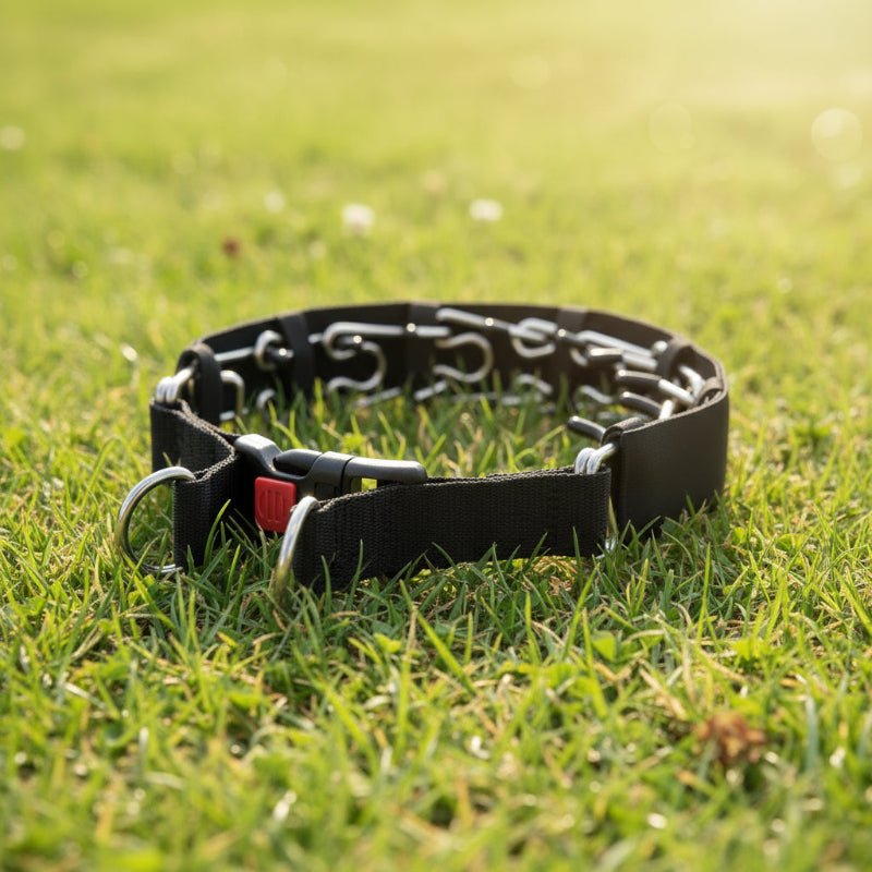 Dog Training Prong Collar with Durable Steel and Soft Nylon Protection
