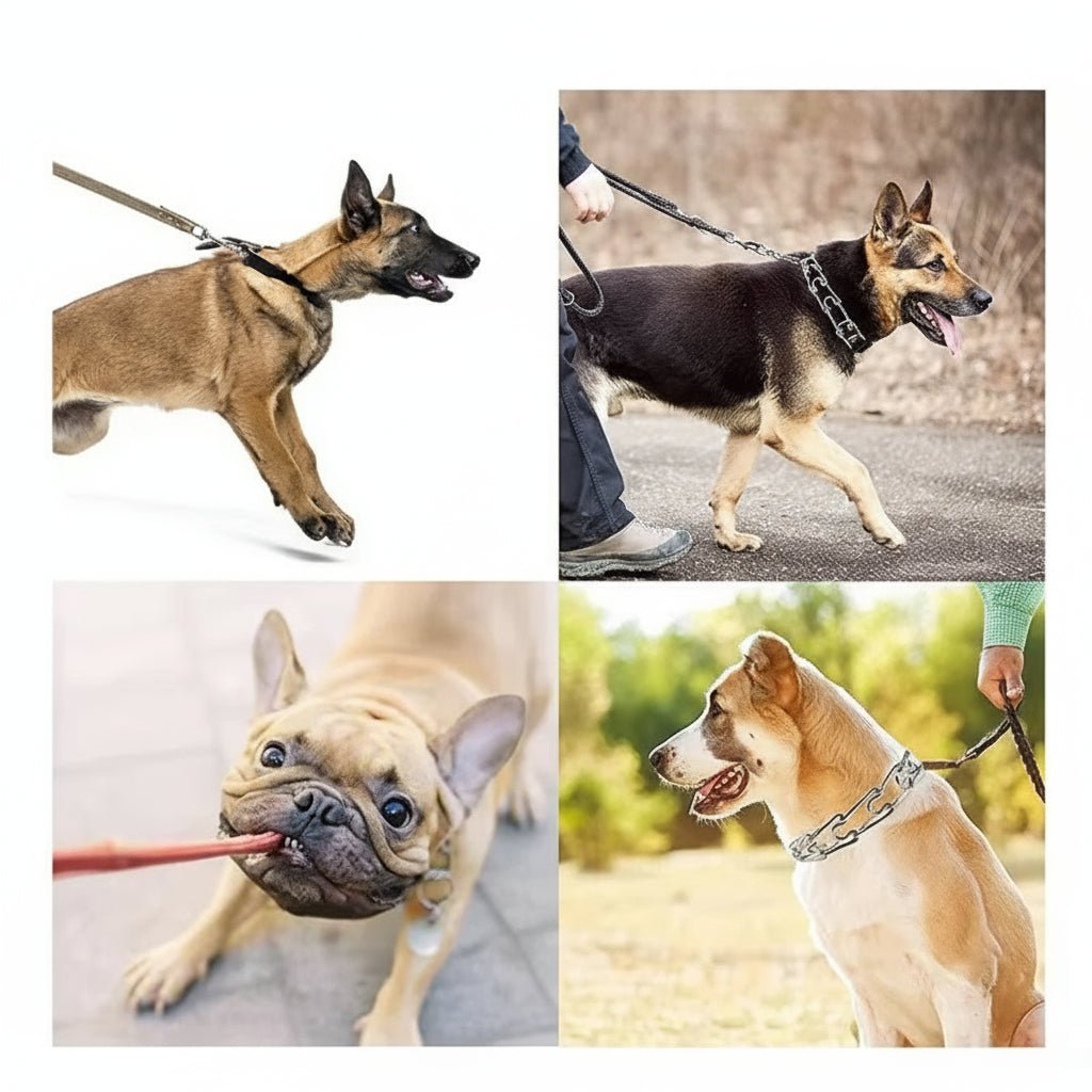 Dog Training Prong Collar with Durable Steel and Soft Nylon Protection