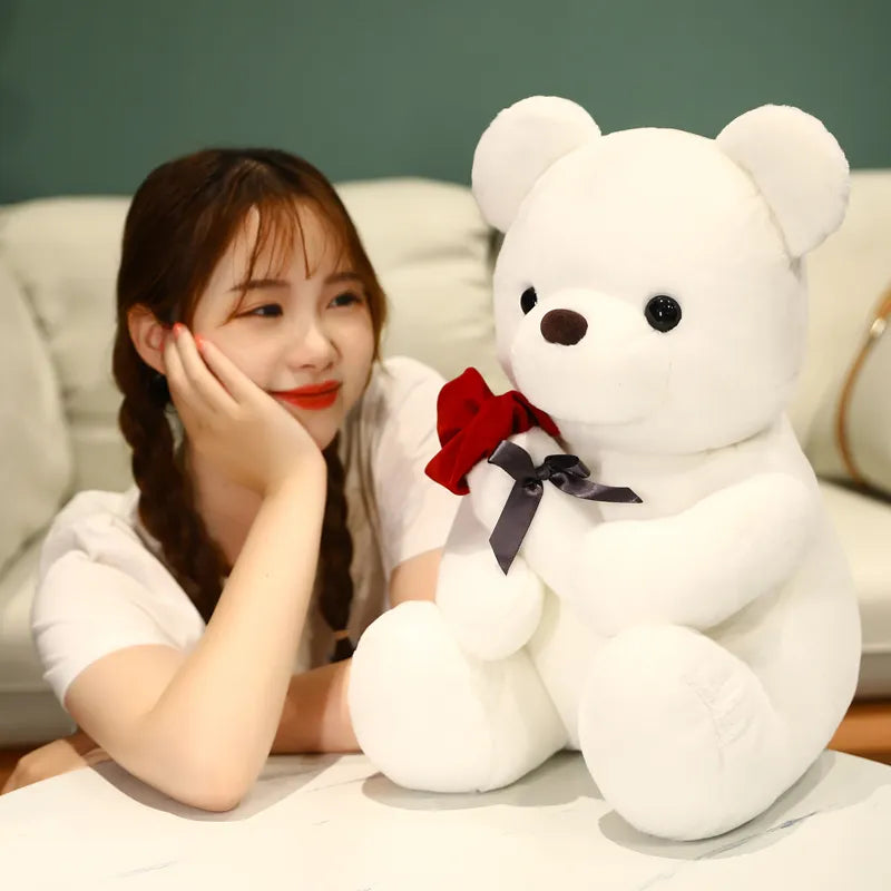 Love Hug Teddy Bear with Rose