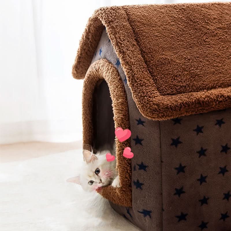 Cozy Pet House for Small Dogs and Cats – Fluffy and Comfortable Design