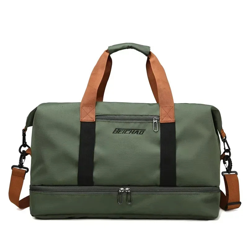 Fitness Travel Bag | Large Capacity | Wet-Dry Separation | Hand & Shoulder Bag for Women