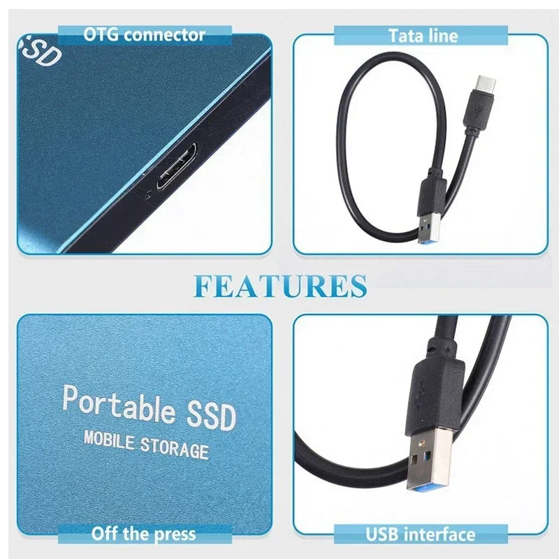 Ultra External SSD | USB 3.1 Type-C | Speeds Up to 1000 MB/s | Available in 500 GB, 1 TB, and 2 TB | Compact and Shockproof Design