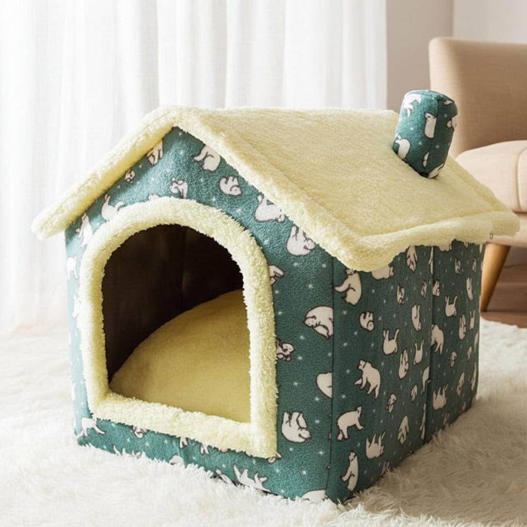 Cozy Pet House for Small Dogs and Cats – Fluffy and Comfortable Design