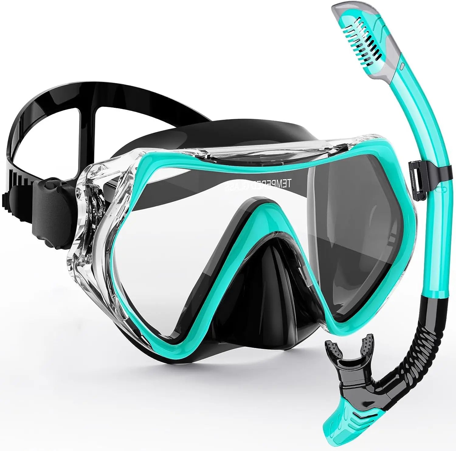Adult Snorkel Mask Set | Anti-Fog & Shock Resistant | Silicone Edge & Dry Snorkel | 180° Field of View