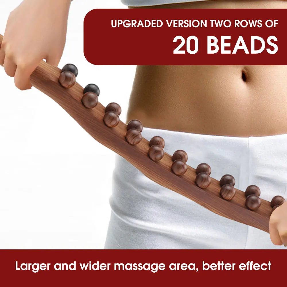 Natural Back Relaxation with 21 Beech Wood Massage Balls