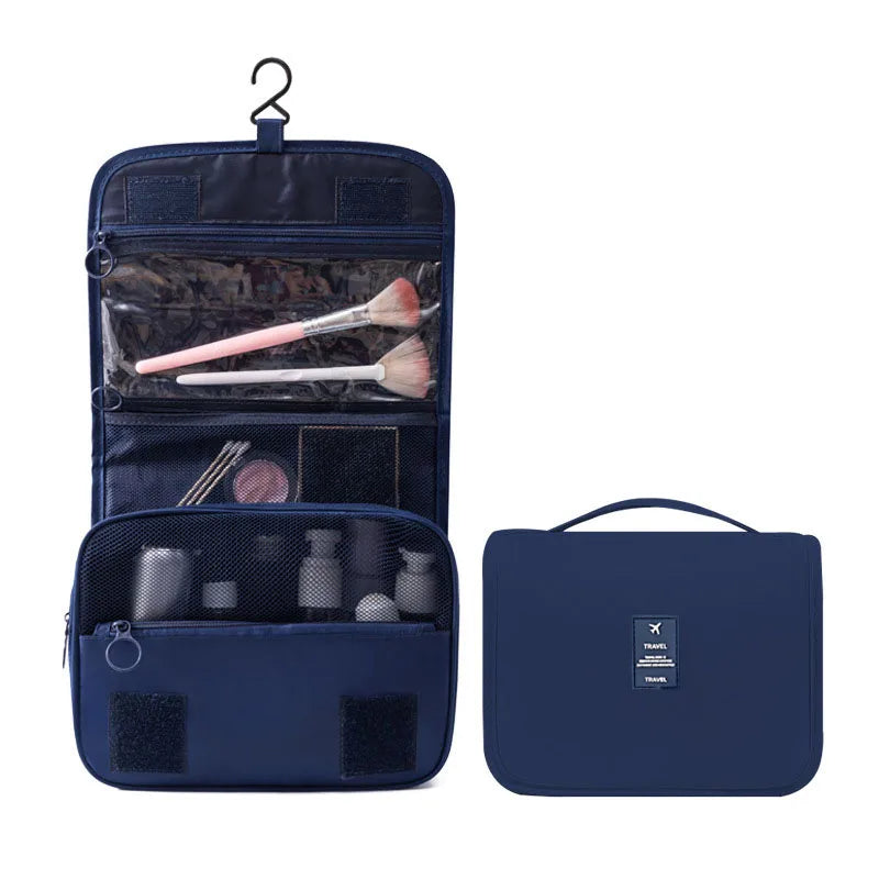 Compact Travel Toiletry Bag | 6 Compartments & Moisture Pocket | Versatile & Water-Resistant Polyester