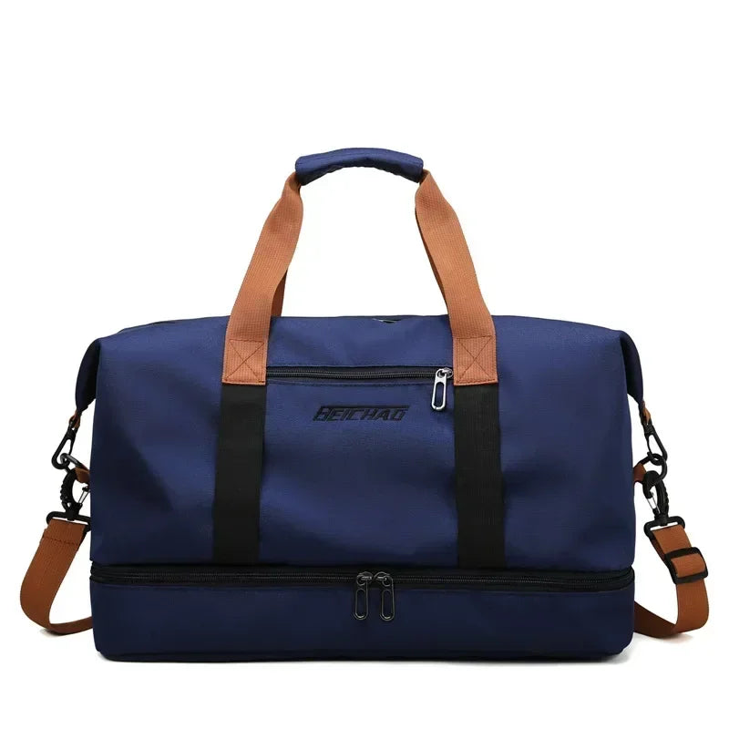 Fitness Travel Bag | Large Capacity | Wet-Dry Separation | Hand & Shoulder Bag for Women