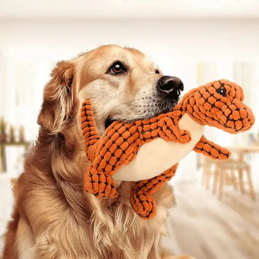 Indestructible Dinosaur-Shaped Dog Toy