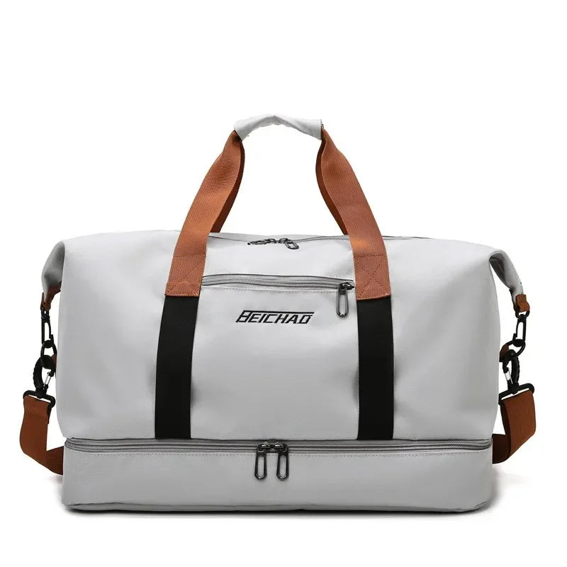 Fitness Travel Bag | Large Capacity | Wet-Dry Separation | Hand & Shoulder Bag for Women