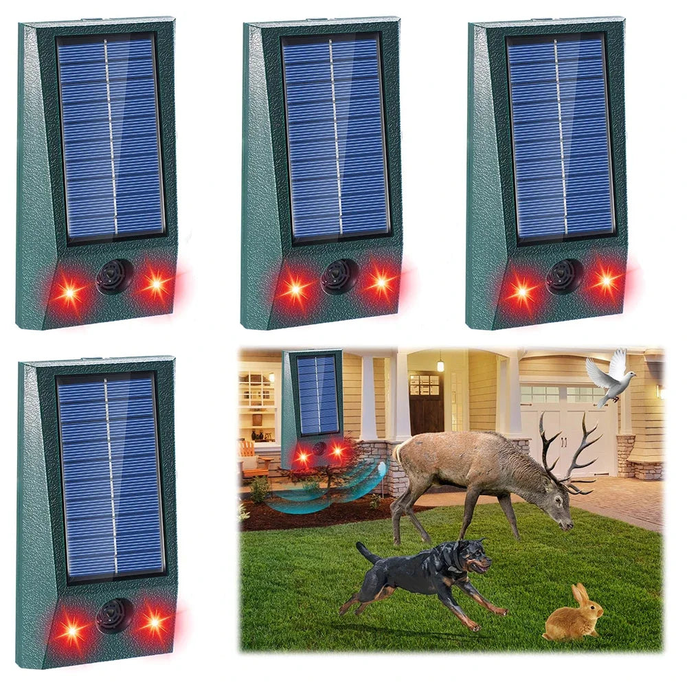Solar Ultrasonic Motion-Activated Bird Repellent