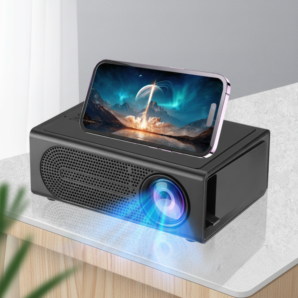 High-Intensity Mini Projector 3000 Lumens – Compact, HDTV & USB Compatible, Perfect for Home Theater & Outdoor Use!