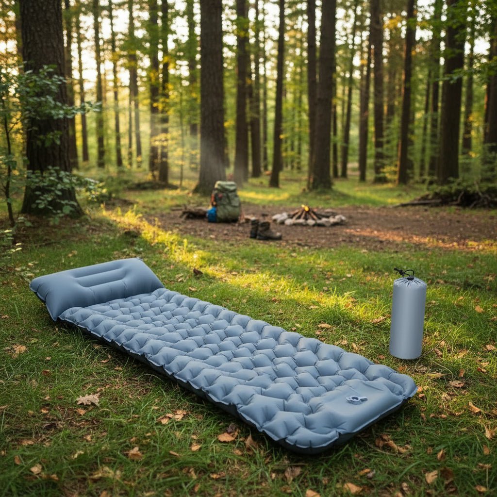 Inflatable Camping Mattress with Foot Pump & Ergonomic Design
