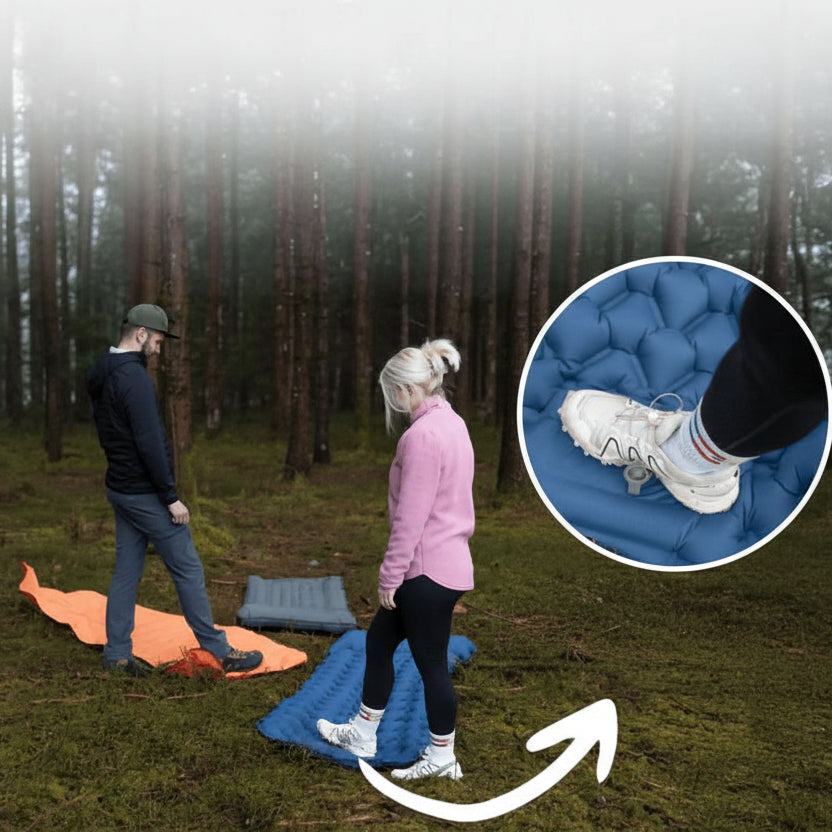 Inflatable Camping Mattress with Foot Pump & Ergonomic Design