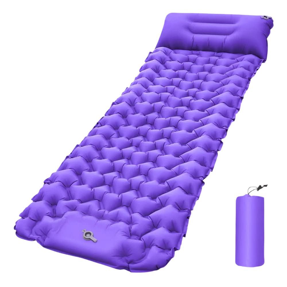 Inflatable Camping Mattress with Foot Pump & Ergonomic Design
