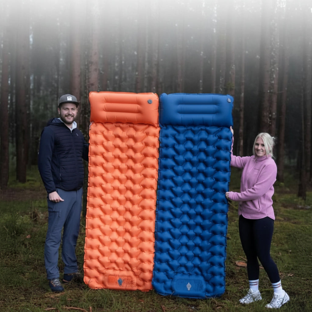 Inflatable Camping Mattress with Foot Pump & Ergonomic Design