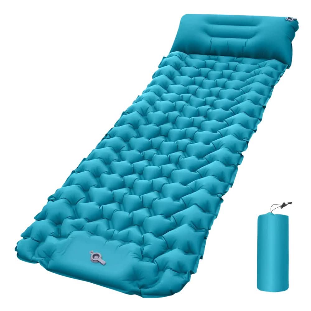 Inflatable Camping Mattress with Foot Pump & Ergonomic Design