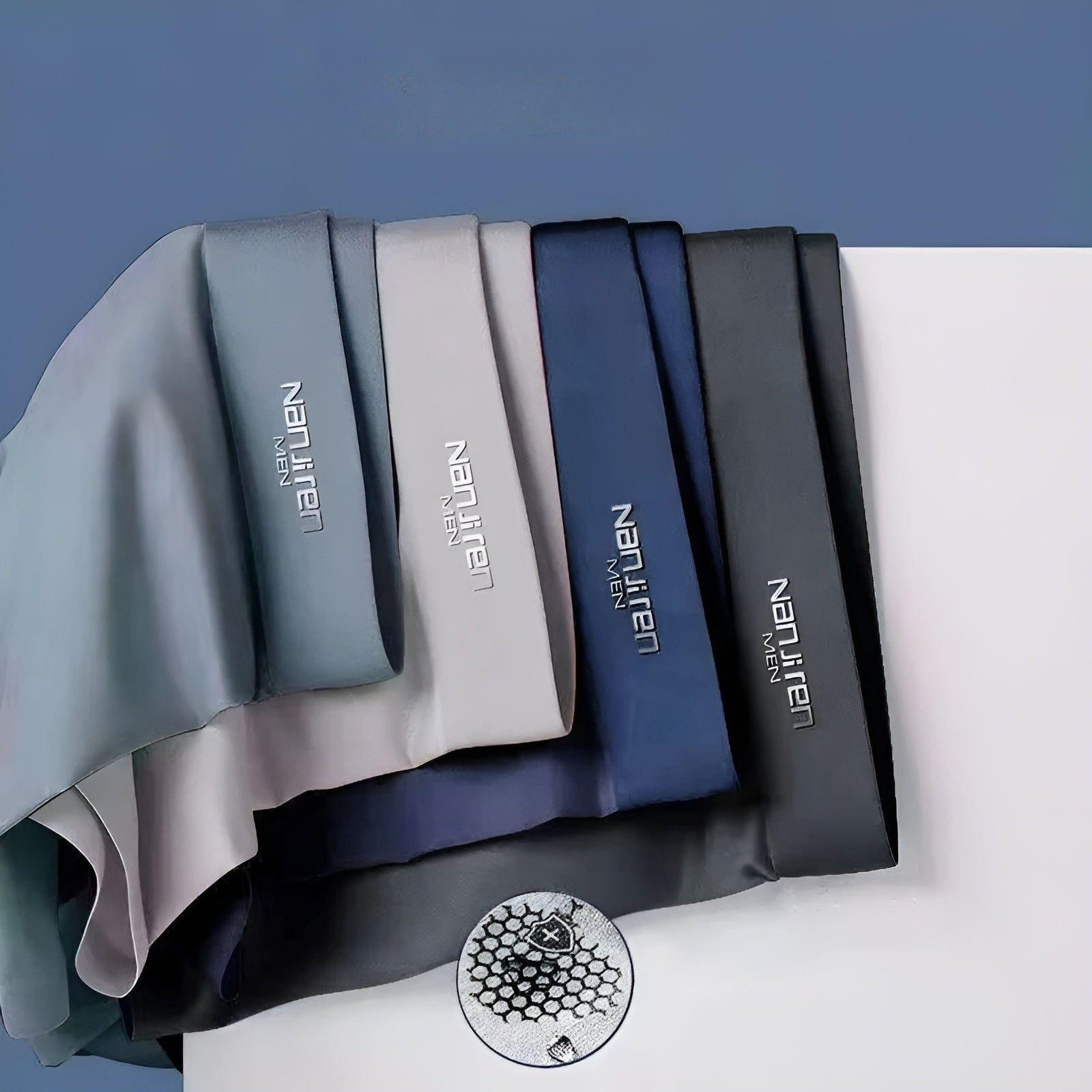 Men's Ice Silk Boxer Shorts – Seamless, Soft & Breathable | Set of 4