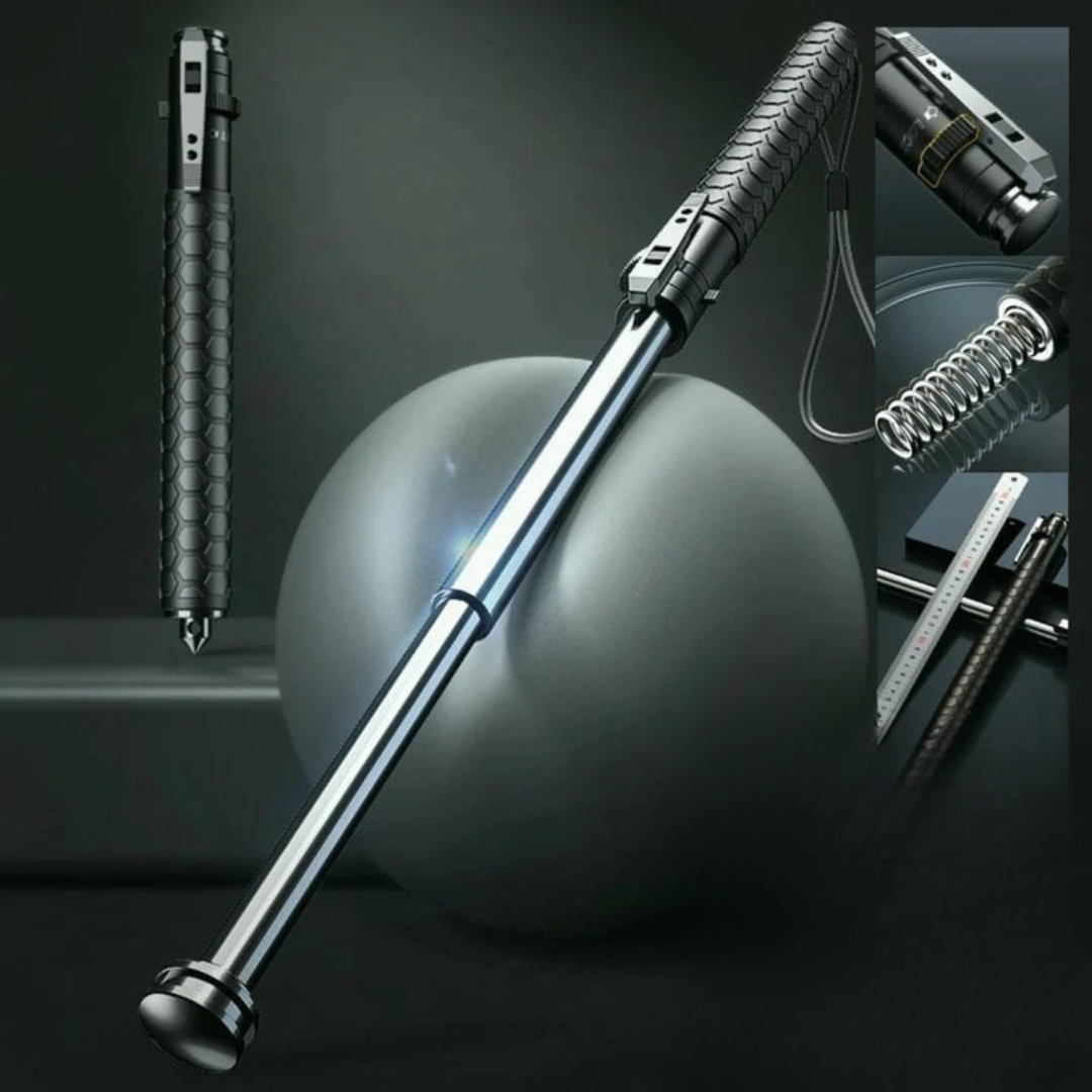 Self-Defense Walking Stick with Anti-Slip Grip and Automatic Features