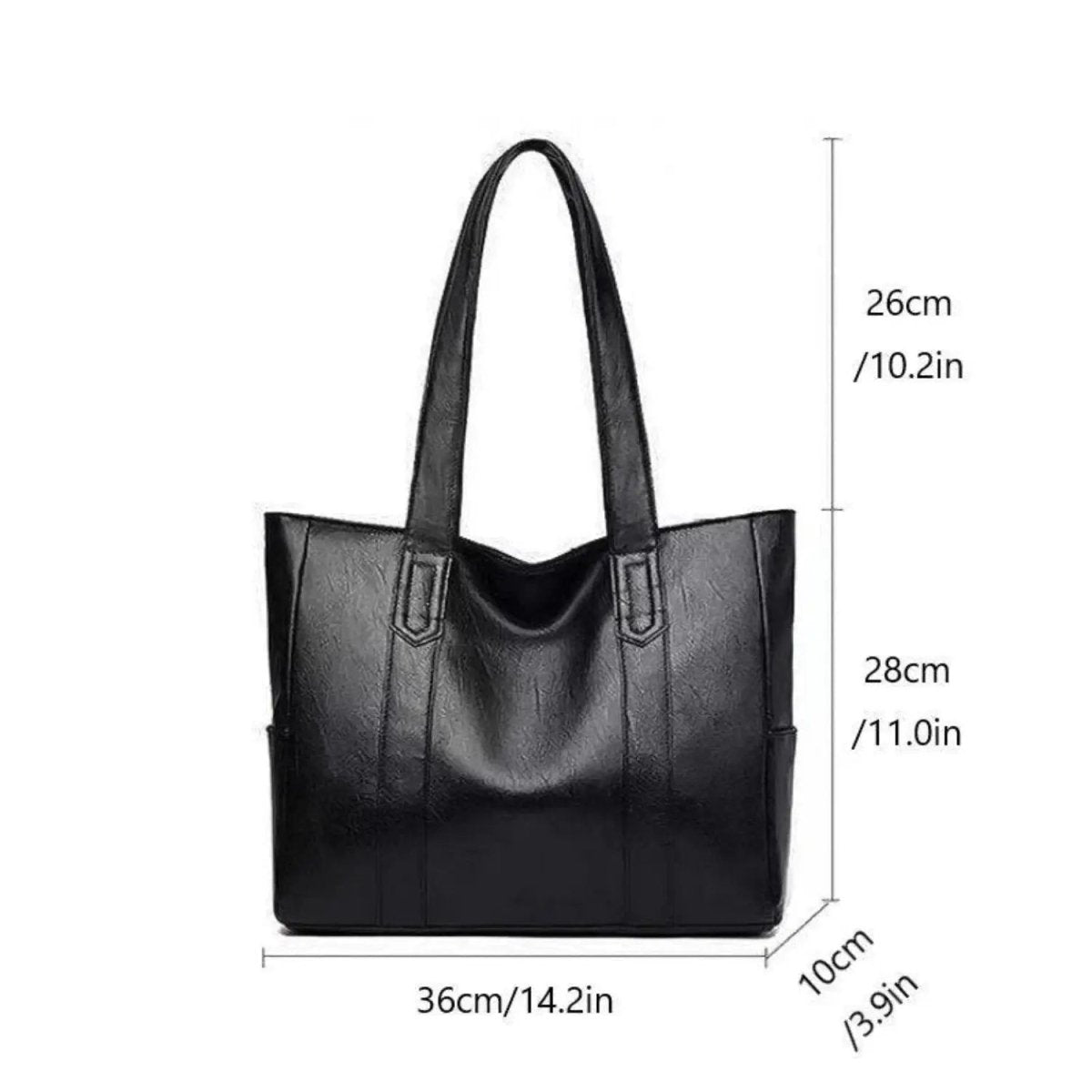 Elegant Leather Shoulder Bag with Retro Touch and Smooth Surface