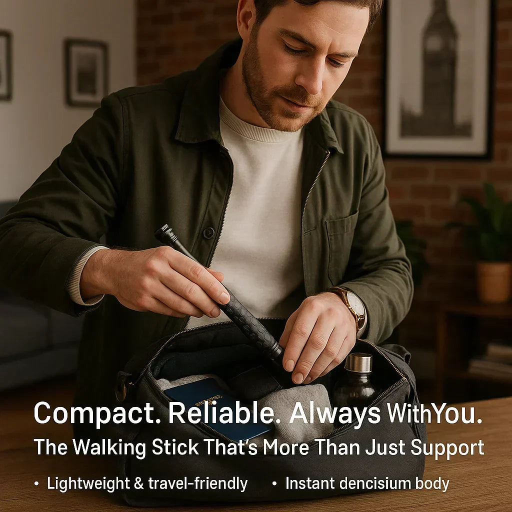 Self-Defense Walking Stick with Anti-Slip Grip and Automatic Features