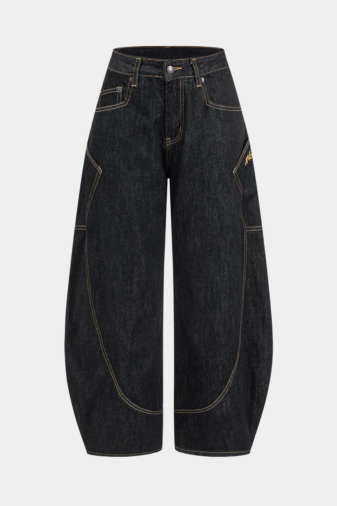 Women's Vintage Washed Wide Leg Barrel Jeans
